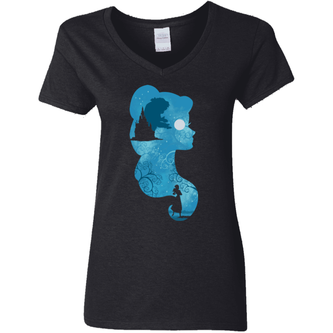 T-Shirts Black / S Beauty Portrait Women's V-Neck T-Shirt