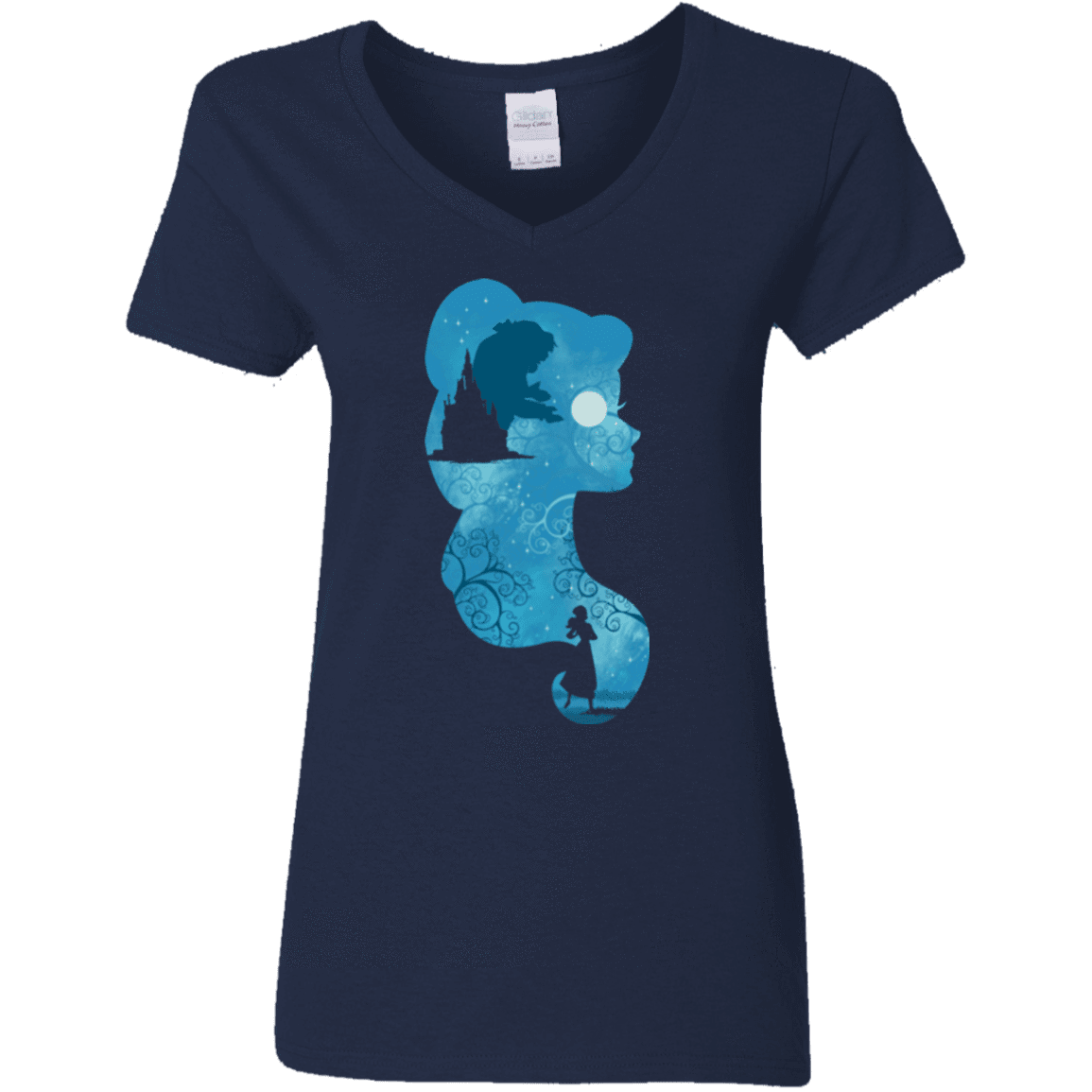 T-Shirts Navy / S Beauty Portrait Women's V-Neck T-Shirt