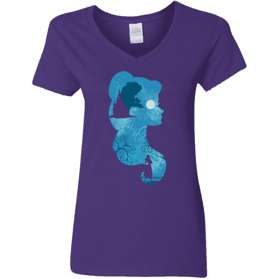 T-Shirts Purple / S Beauty Portrait Women's V-Neck T-Shirt