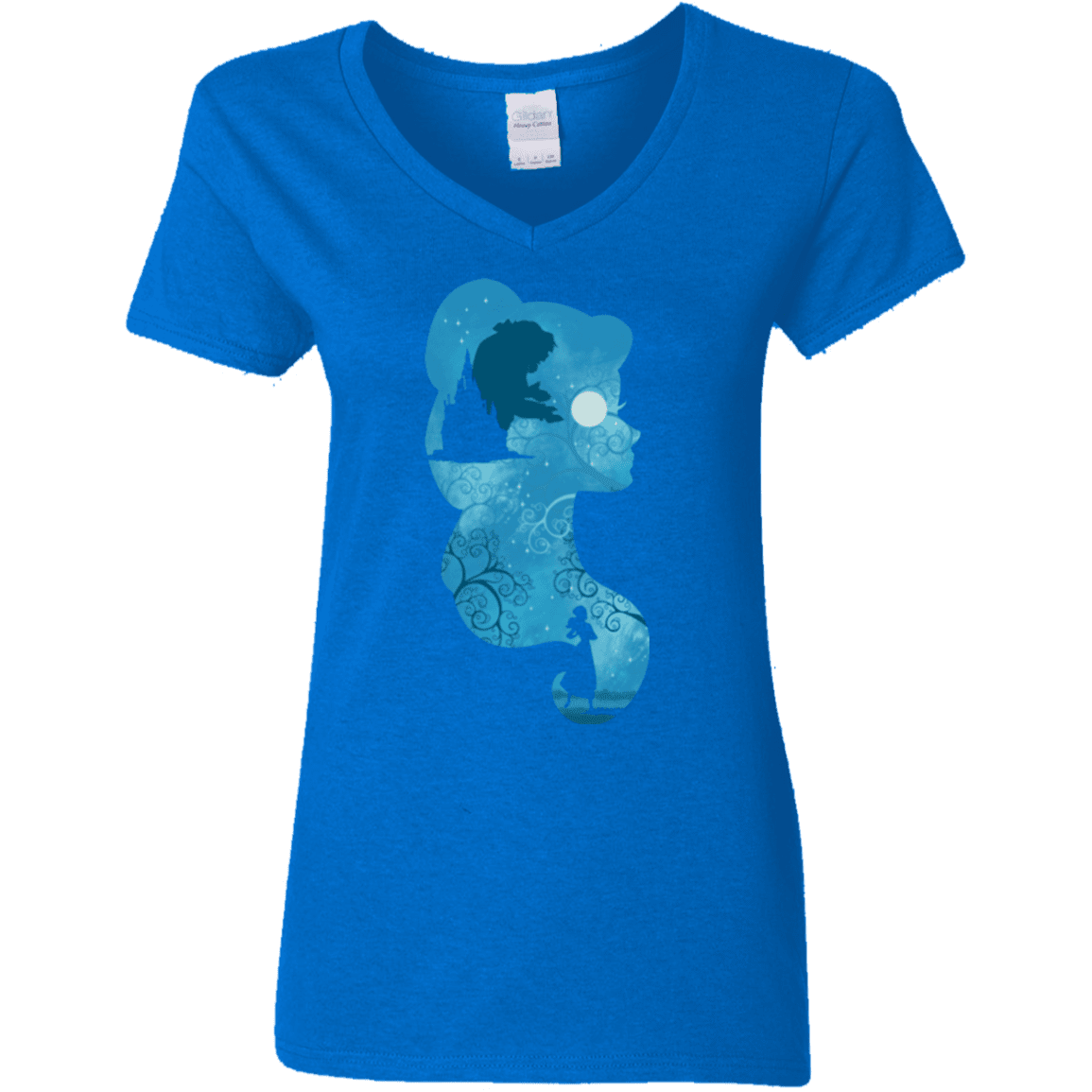 T-Shirts Royal / S Beauty Portrait Women's V-Neck T-Shirt