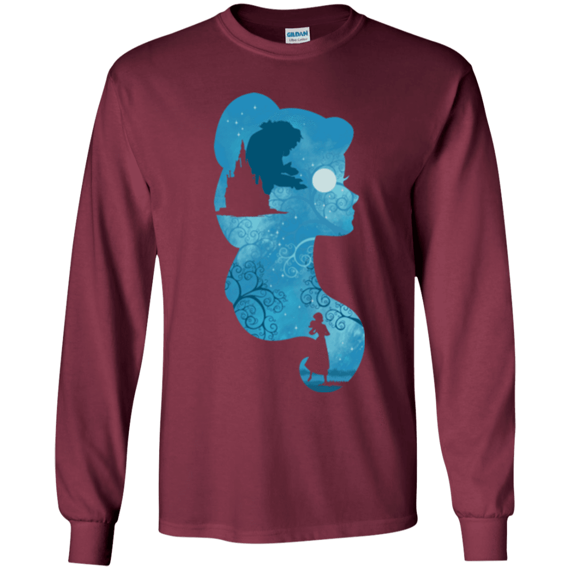 T-Shirts Maroon / YS Beauty Portrait Youth Long Sleeve T-Shirt