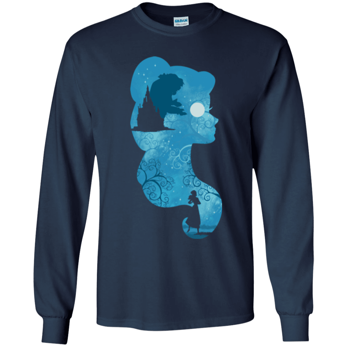 T-Shirts Navy / YS Beauty Portrait Youth Long Sleeve T-Shirt