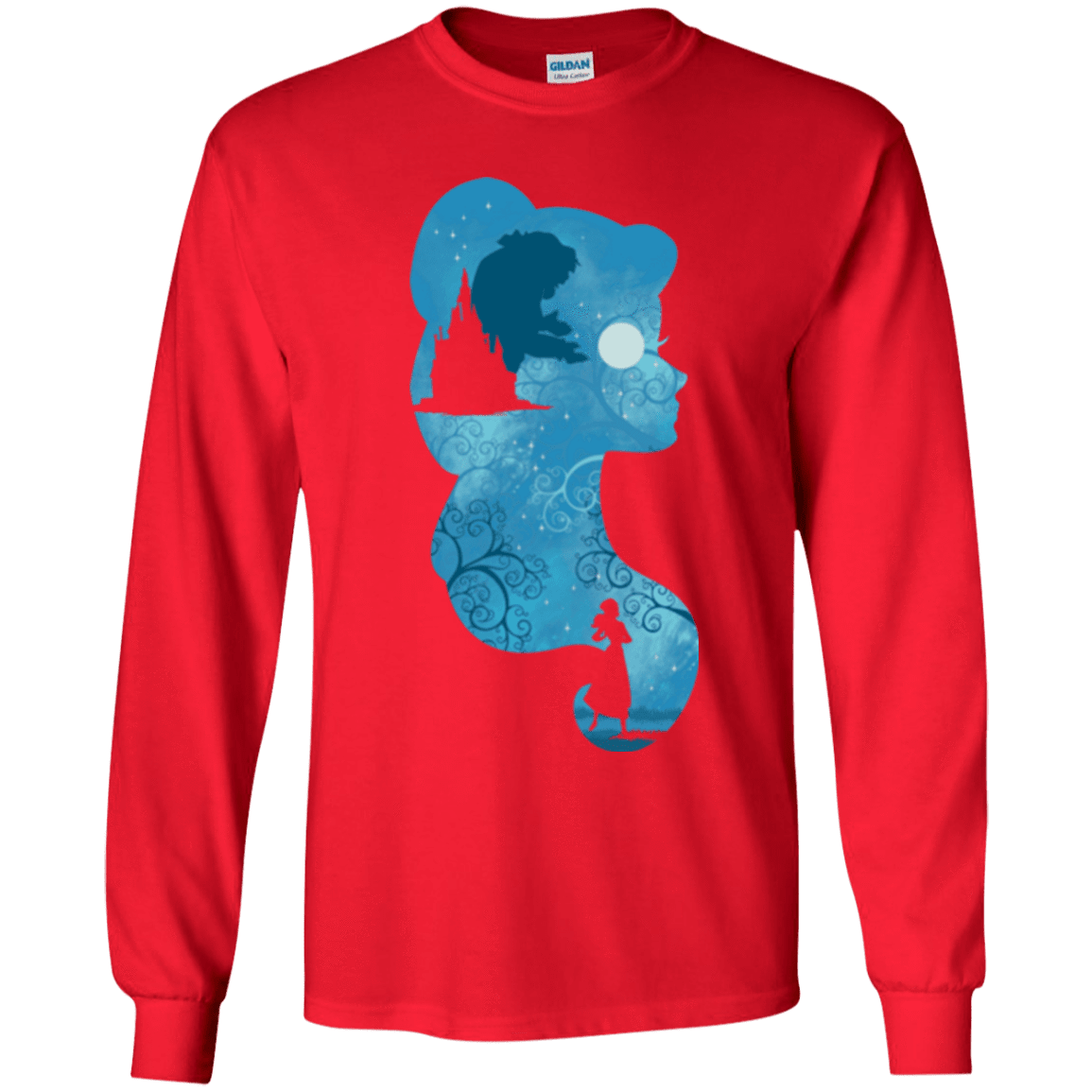 T-Shirts Red / YS Beauty Portrait Youth Long Sleeve T-Shirt