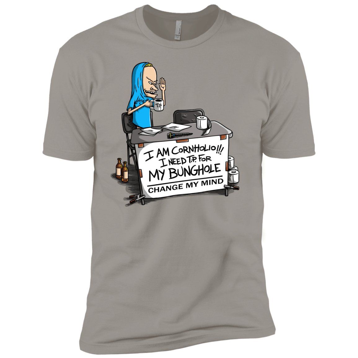 T-Shirts Light Grey / YXS Beavis Change My Mind Boys Premium T-Shirt