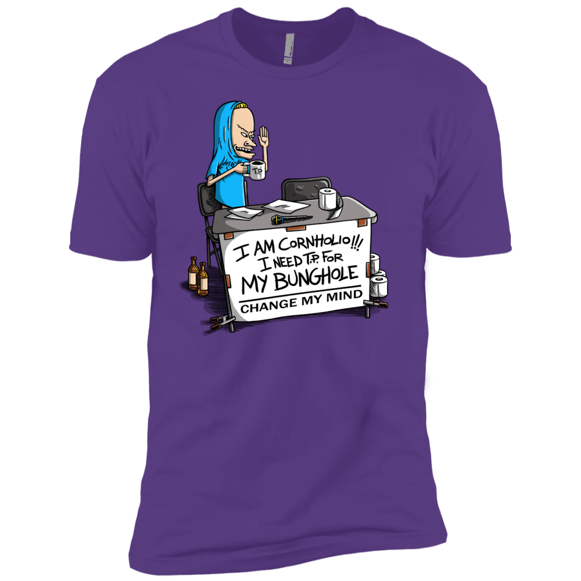 T-Shirts Purple Rush / YXS Beavis Change My Mind Boys Premium T-Shirt