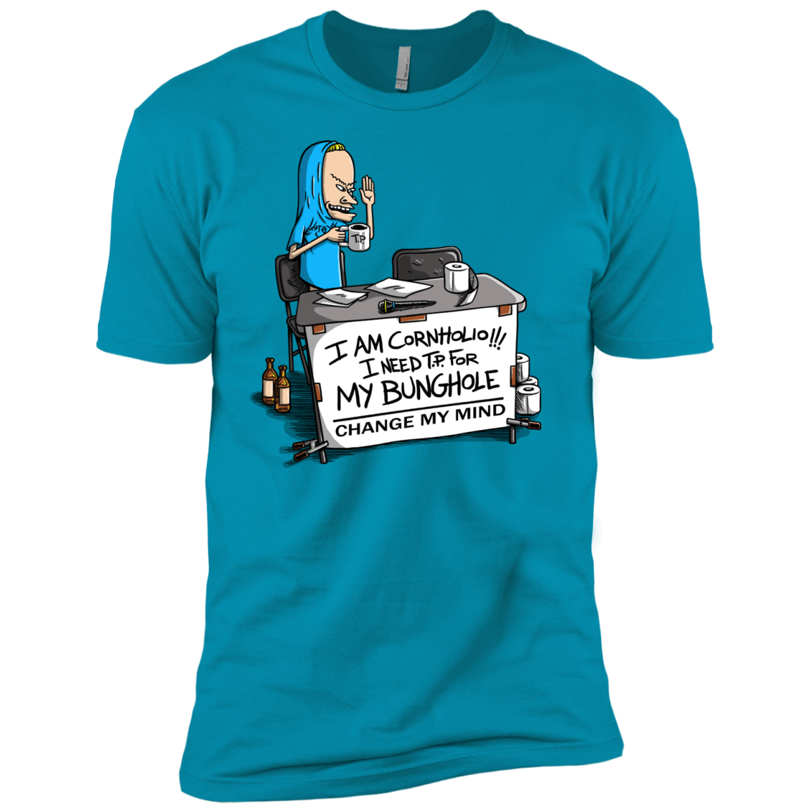 T-Shirts Turquoise / YXS Beavis Change My Mind Boys Premium T-Shirt