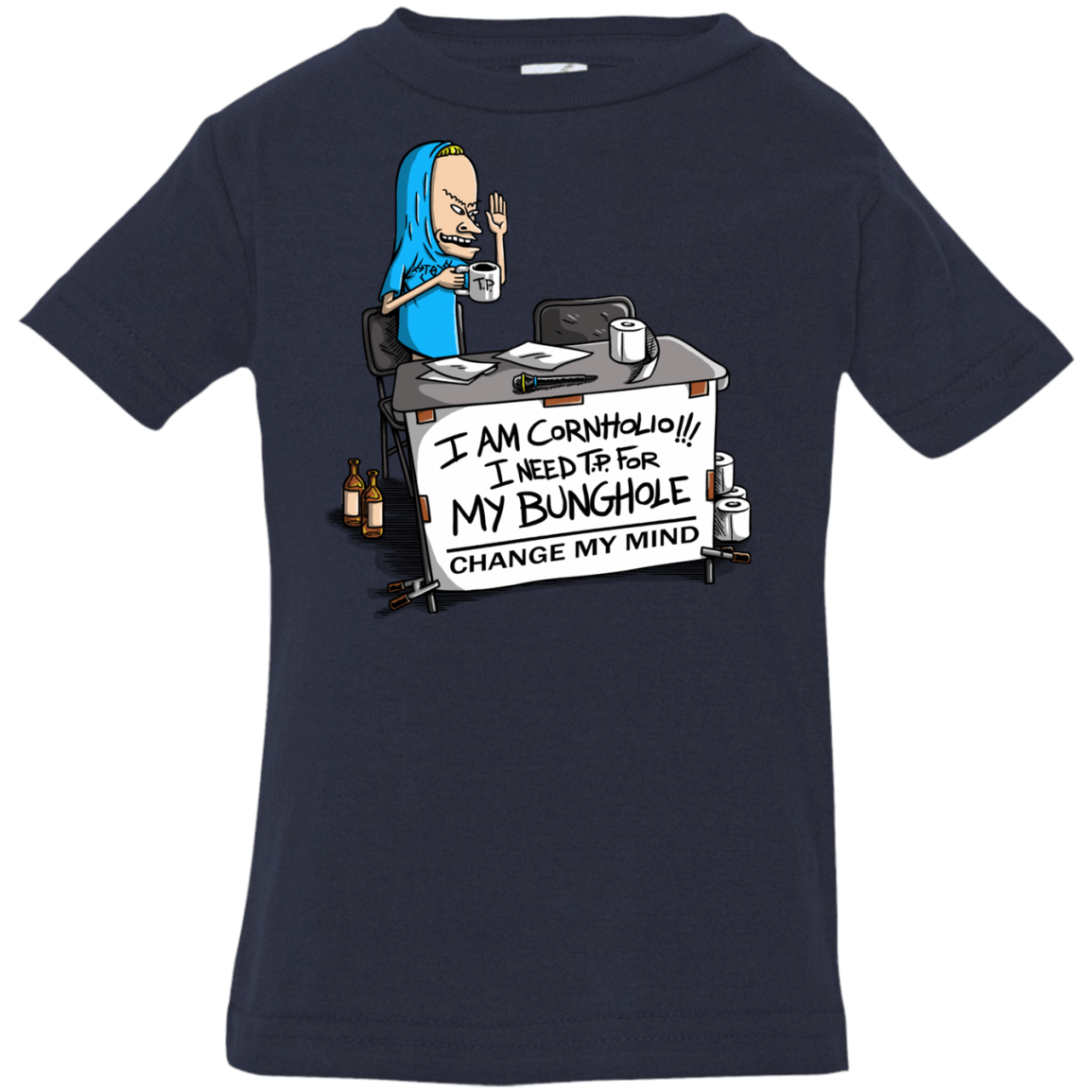 T-Shirts Navy / 6 Months Beavis Change My Mind Infant Premium T-Shirt