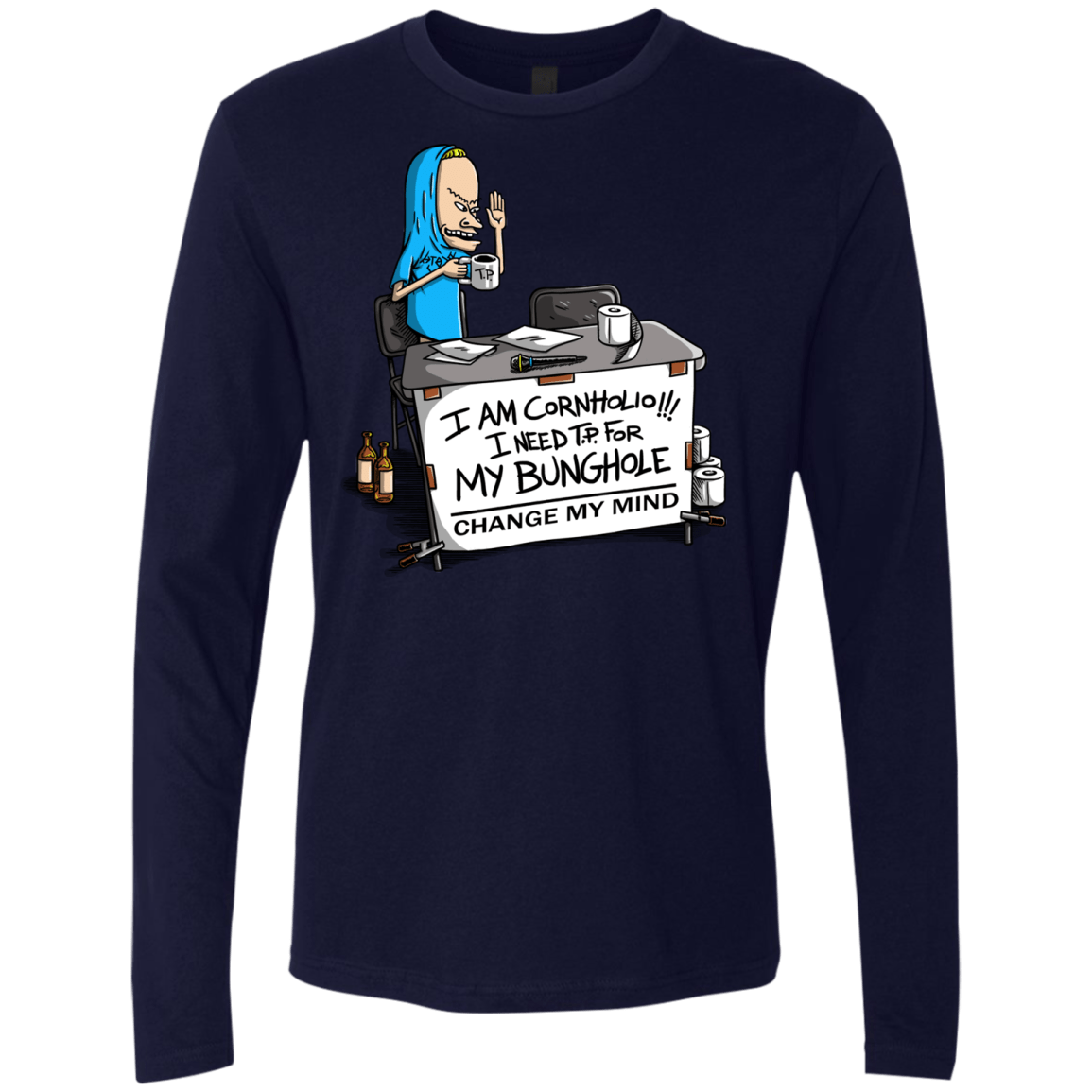 Beavis Change My Mind Men's Premium Long Sleeve