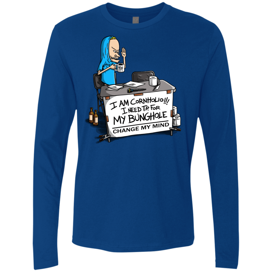 Beavis Change My Mind Men's Premium Long Sleeve