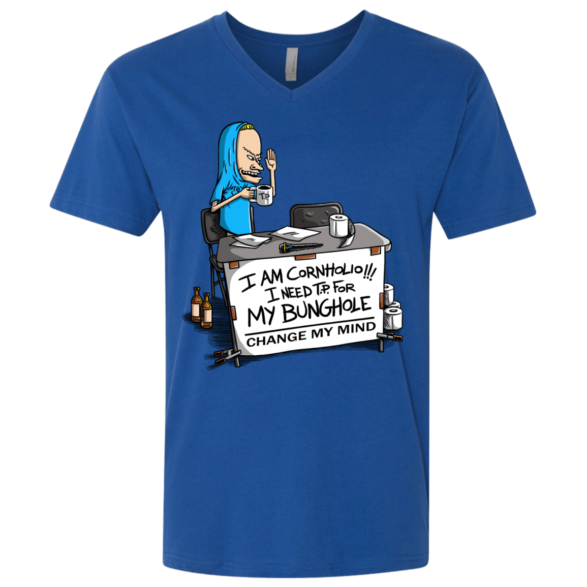 Beavis Change My Mind Men's Premium V-Neck