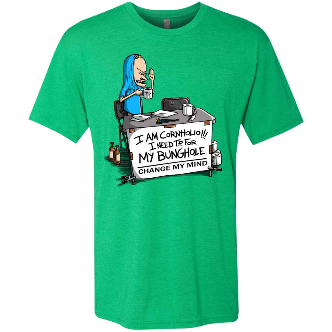 T-Shirts Envy / S Beavis Change My Mind Men's Triblend T-Shirt
