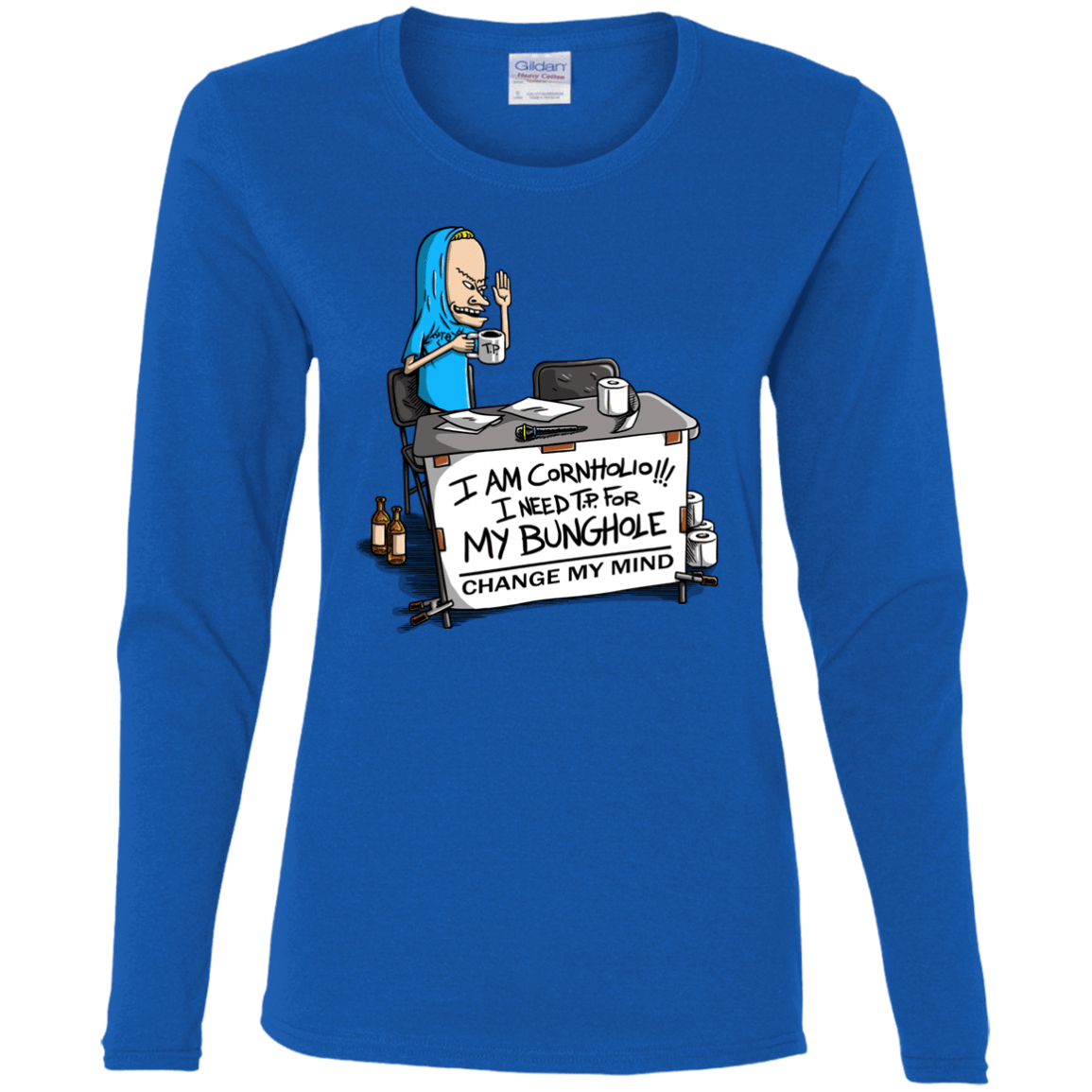T-Shirts Royal / S Beavis Change My Mind Women's Long Sleeve T-Shirt