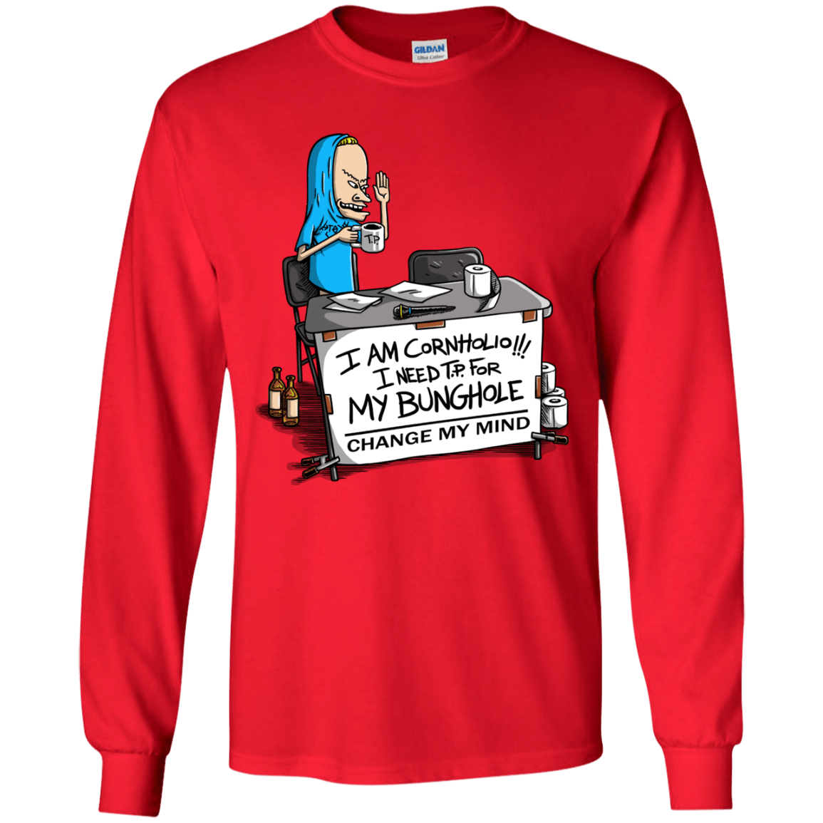 Beavis Change My Mind Youth Long Sleeve T-Shirt