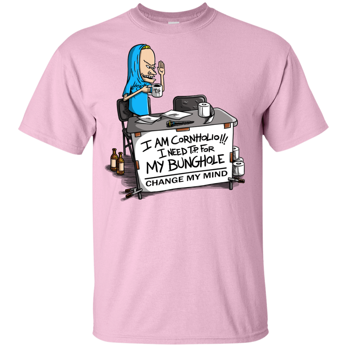 T-Shirts Light Pink / YXS Beavis Change My Mind Youth T-Shirt