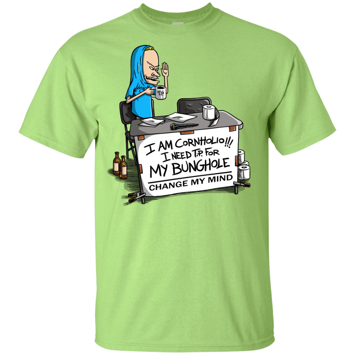 T-Shirts Mint Green / YXS Beavis Change My Mind Youth T-Shirt