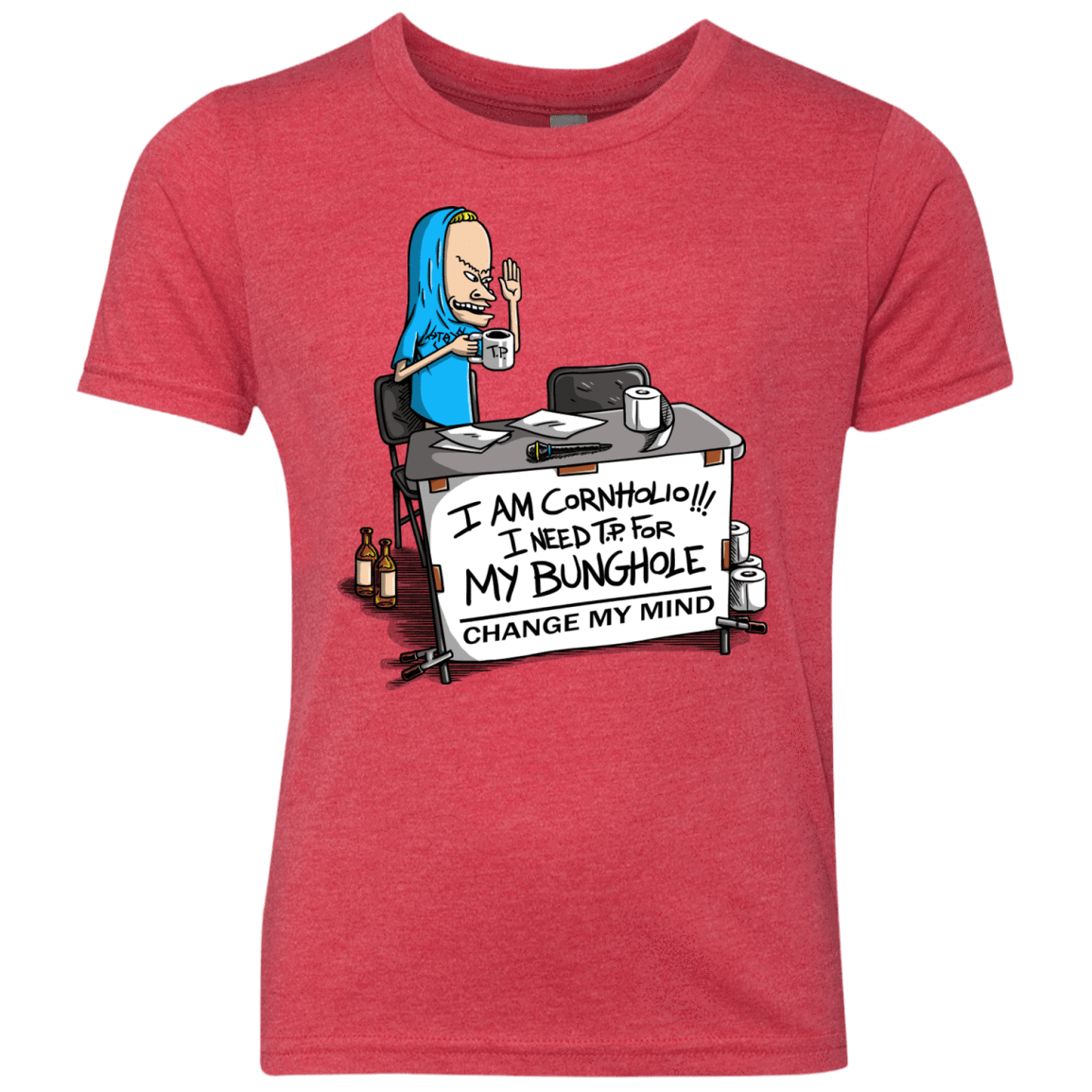 Beavis Change My Mind Youth Triblend T-Shirt