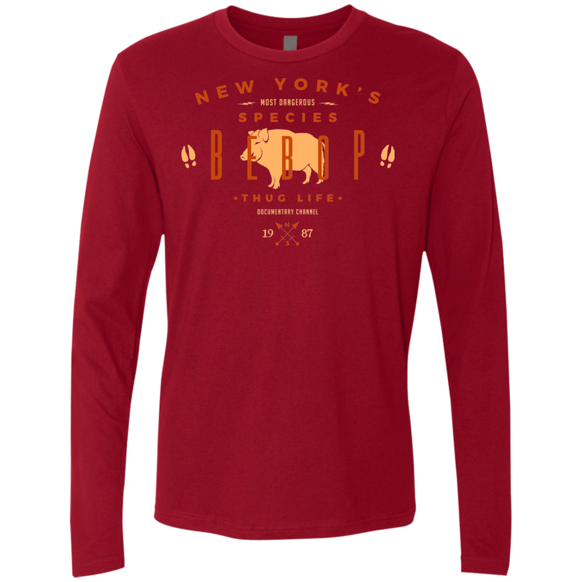 T-Shirts Cardinal / S BEBOP Men's Premium Long Sleeve