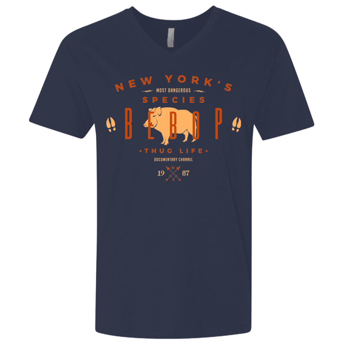 T-Shirts Midnight Navy / X-Small BEBOP Men's Premium V-Neck