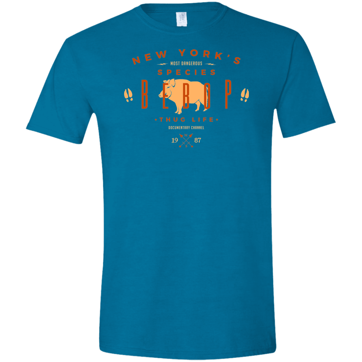 T-Shirts Antique Sapphire / S BEBOP Men's Semi-Fitted Softstyle