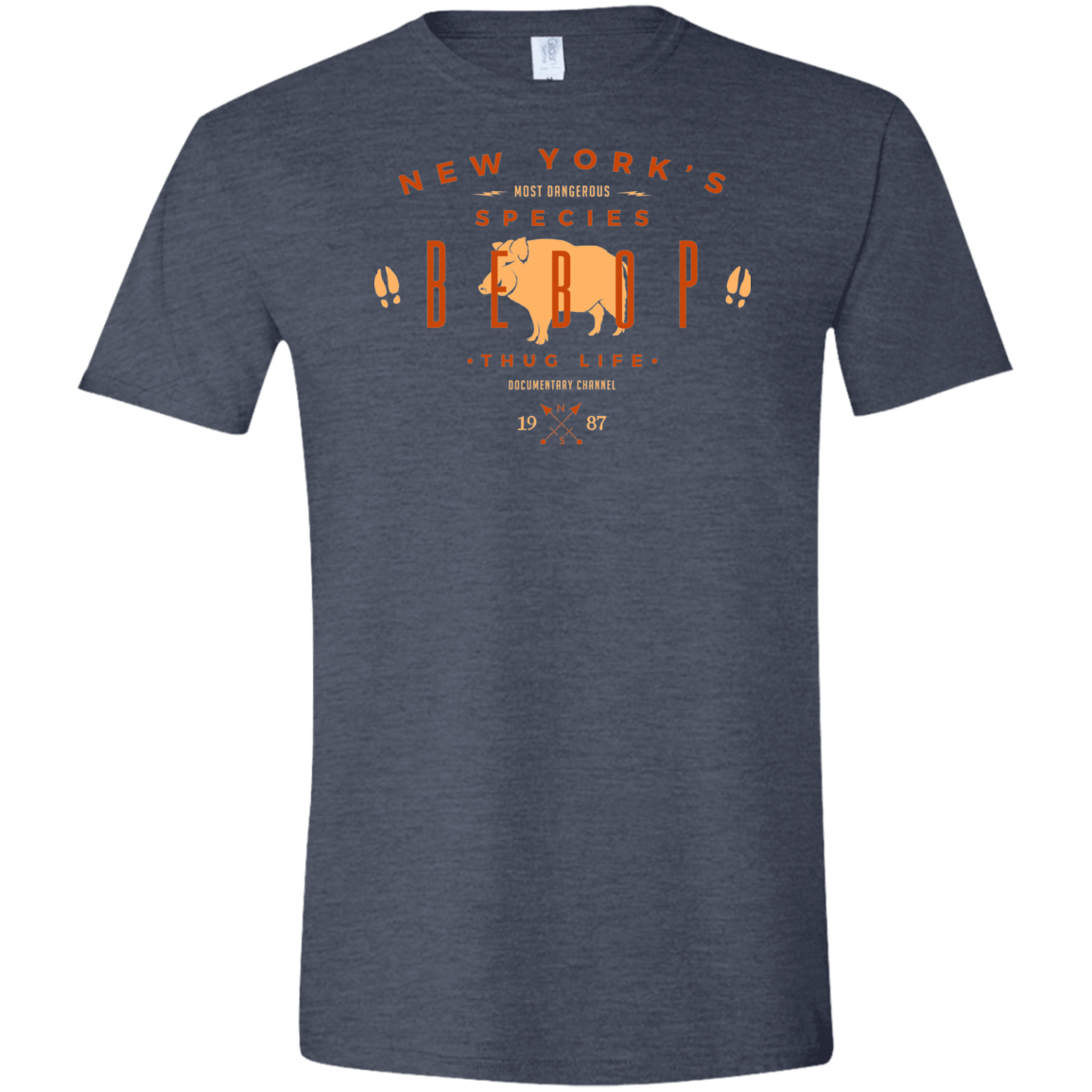 T-Shirts Heather Navy / S BEBOP Men's Semi-Fitted Softstyle