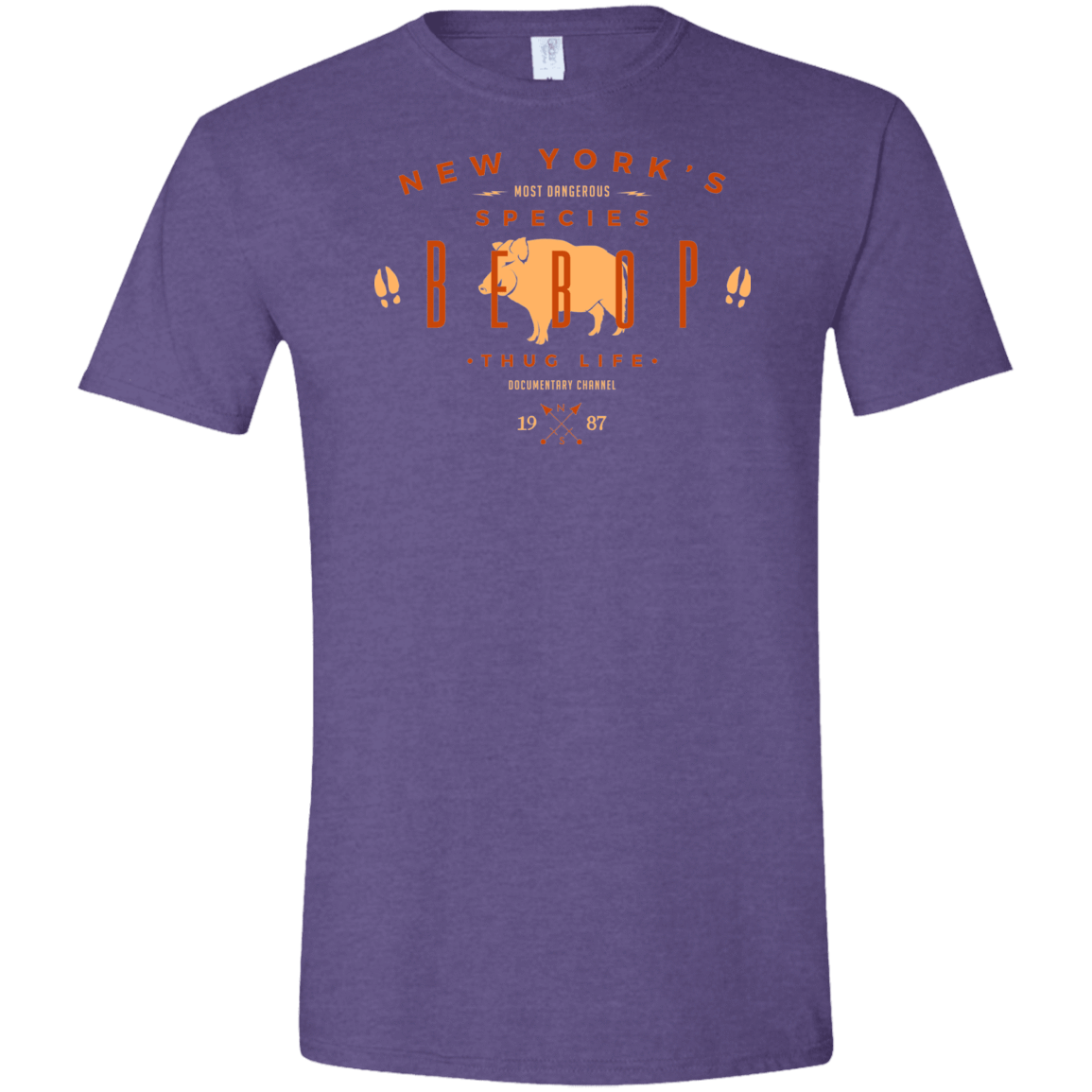 T-Shirts Heather Purple / S BEBOP Men's Semi-Fitted Softstyle