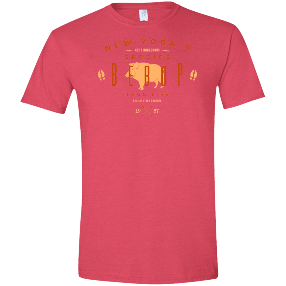 T-Shirts Heather Red / S BEBOP Men's Semi-Fitted Softstyle