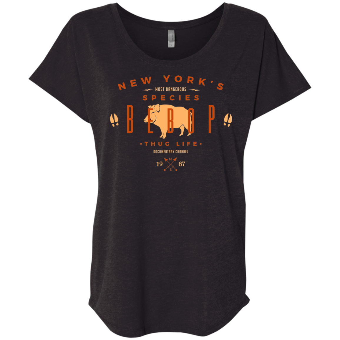 T-Shirts Vintage Black / X-Small BEBOP Triblend Dolman Sleeve