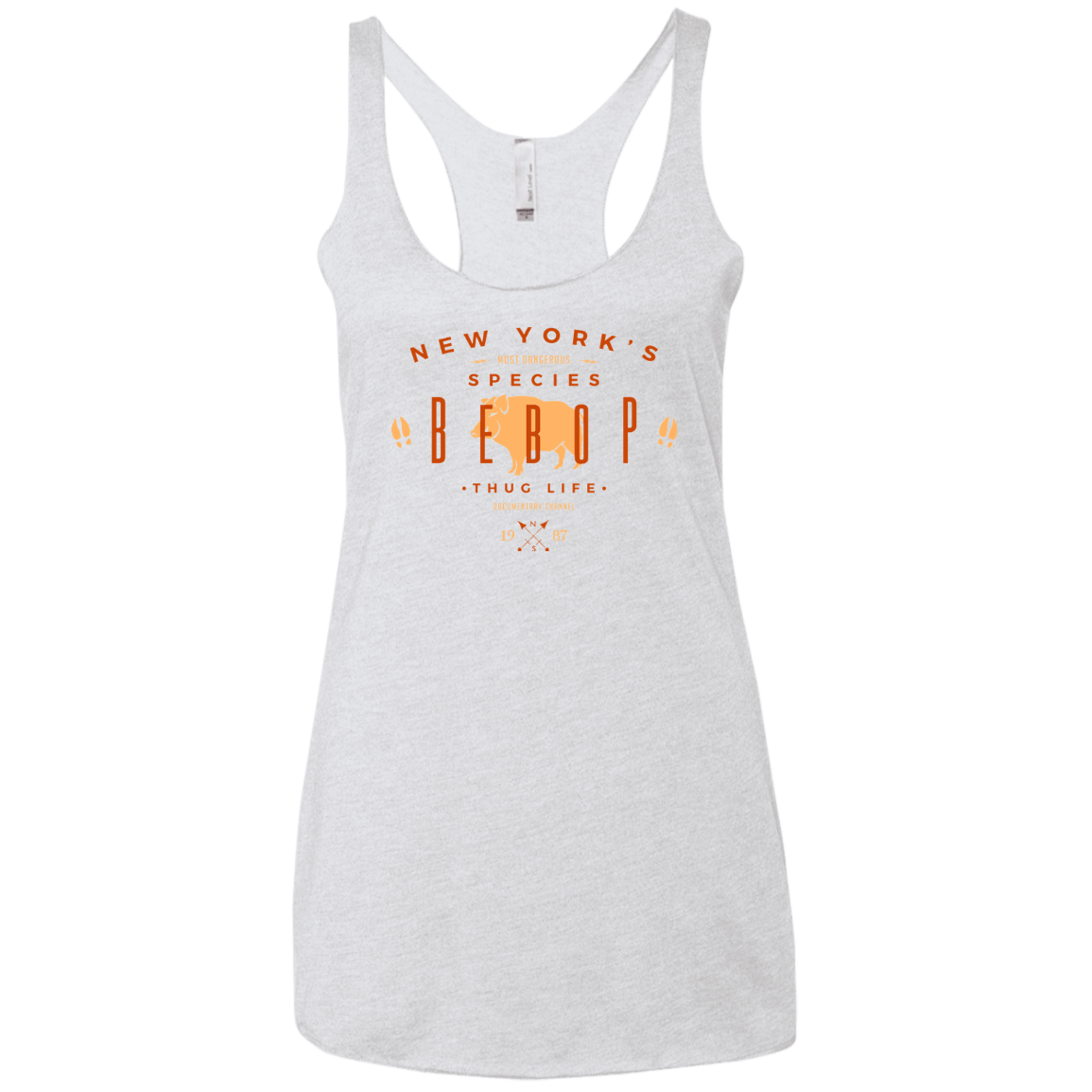 T-Shirts Heather White / X-Small BEBOP Women's Triblend Racerback Tank