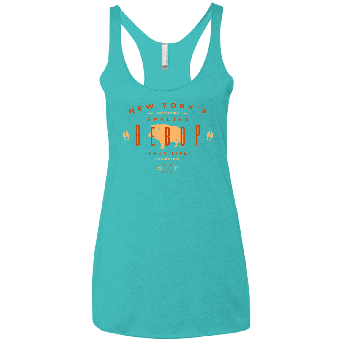 T-Shirts Tahiti Blue / X-Small BEBOP Women's Triblend Racerback Tank