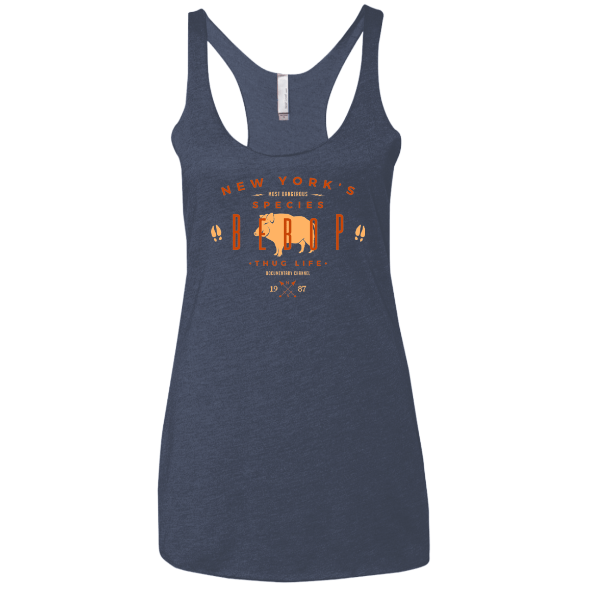 T-Shirts Vintage Navy / X-Small BEBOP Women's Triblend Racerback Tank