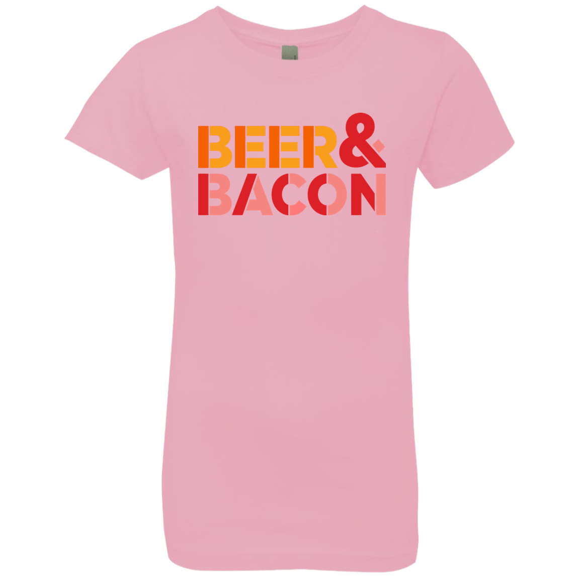 T-Shirts Light Pink / YXS Beer And Bacon Girls Premium T-Shirt