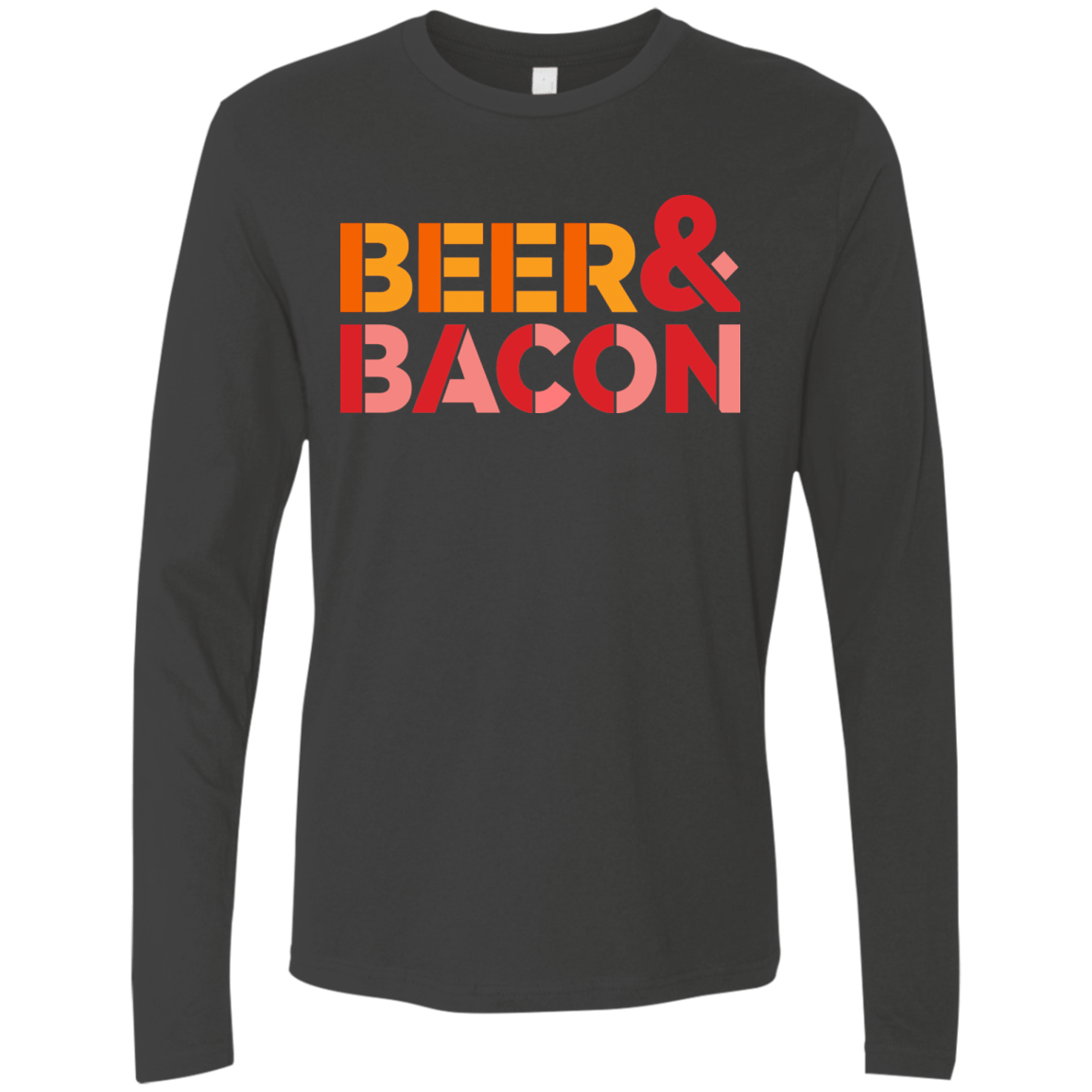 T-Shirts Heavy Metal / Small Beer And Bacon Men's Premium Long Sleeve