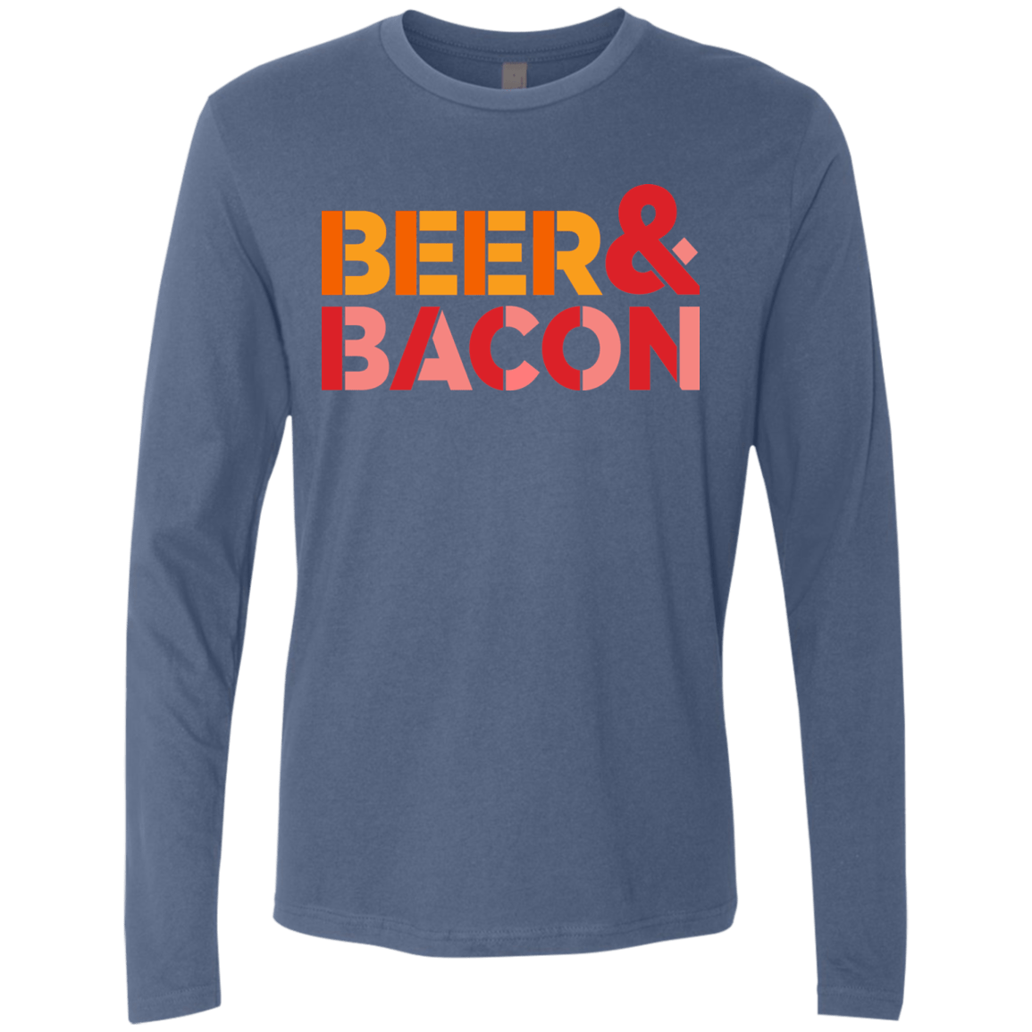 T-Shirts Indigo / Small Beer And Bacon Men's Premium Long Sleeve