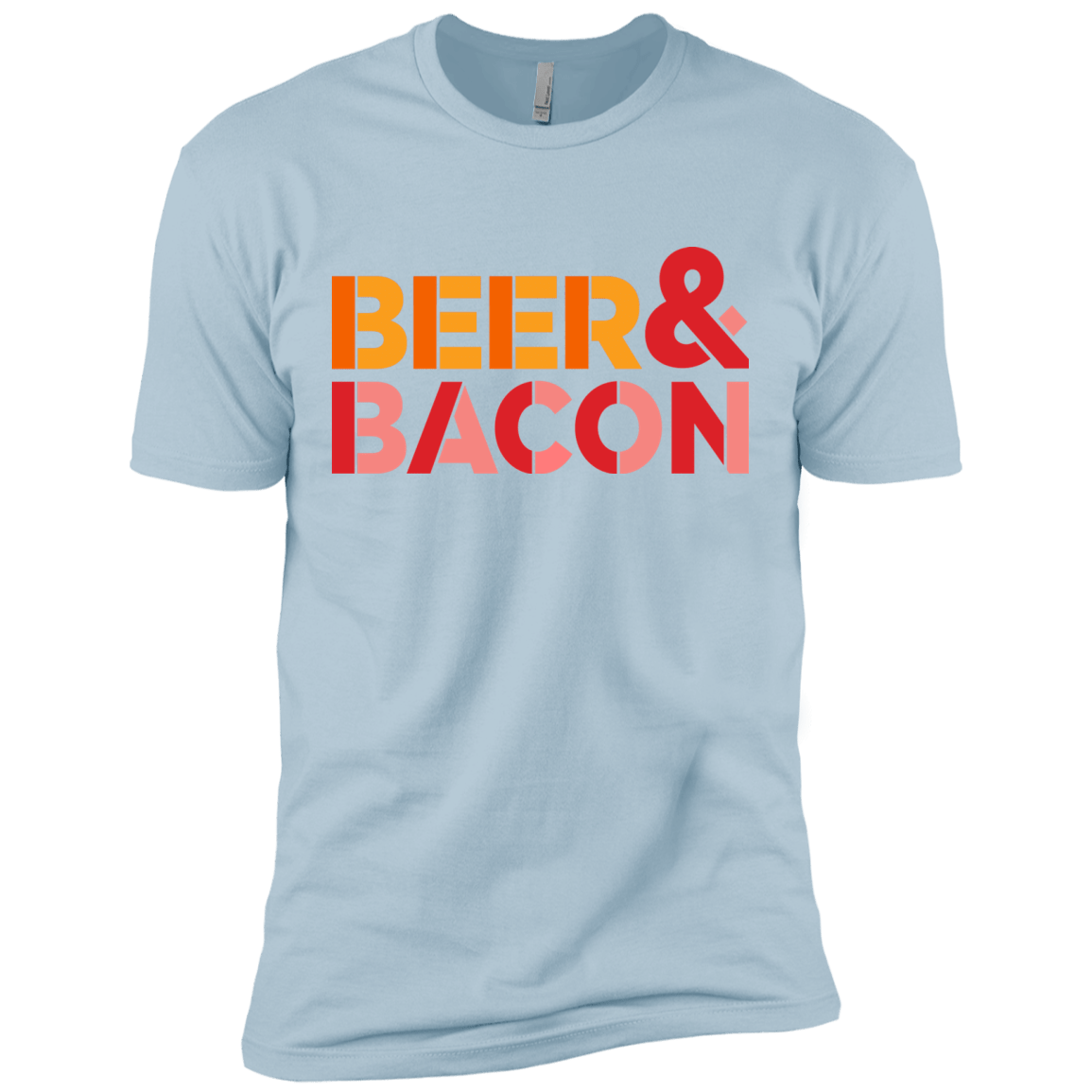 T-Shirts Light Blue / X-Small Beer And Bacon Men's Premium T-Shirt