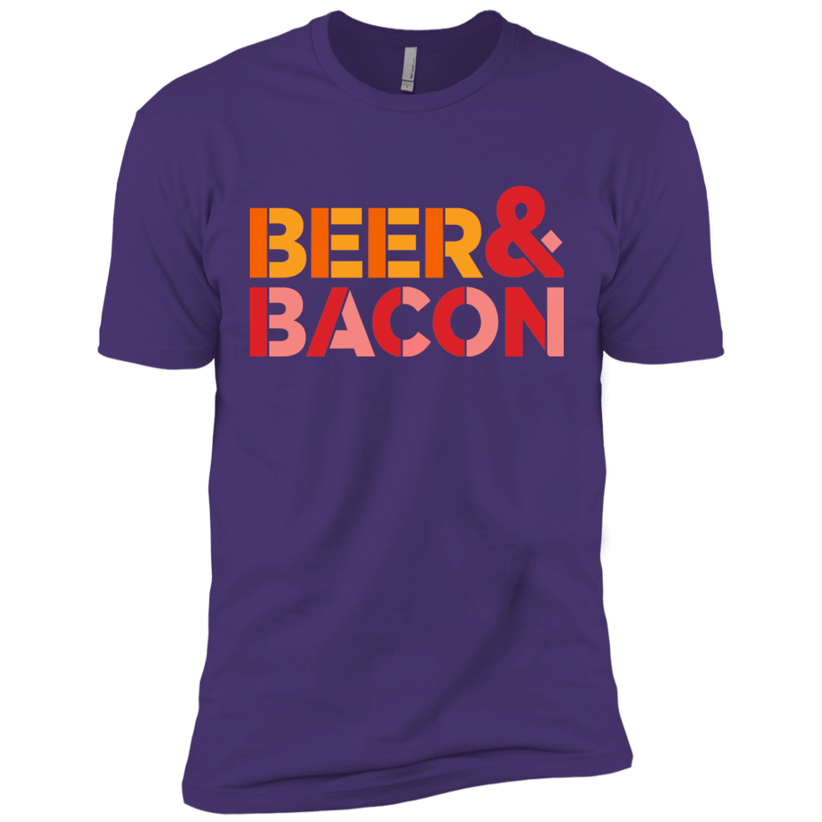 T-Shirts Purple Rush/ / X-Small Beer And Bacon Men's Premium T-Shirt