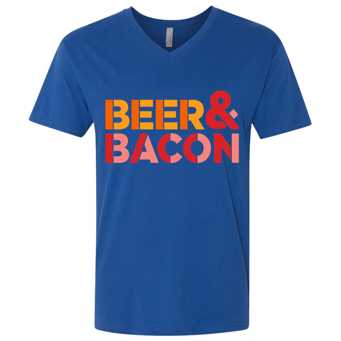 T-Shirts Royal / X-Small Beer And Bacon Men's Premium V-Neck