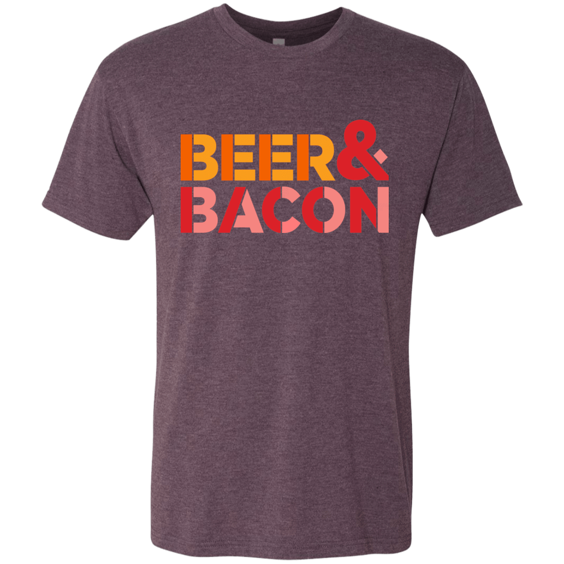 T-Shirts Vintage Purple / Small Beer And Bacon Men's Triblend T-Shirt