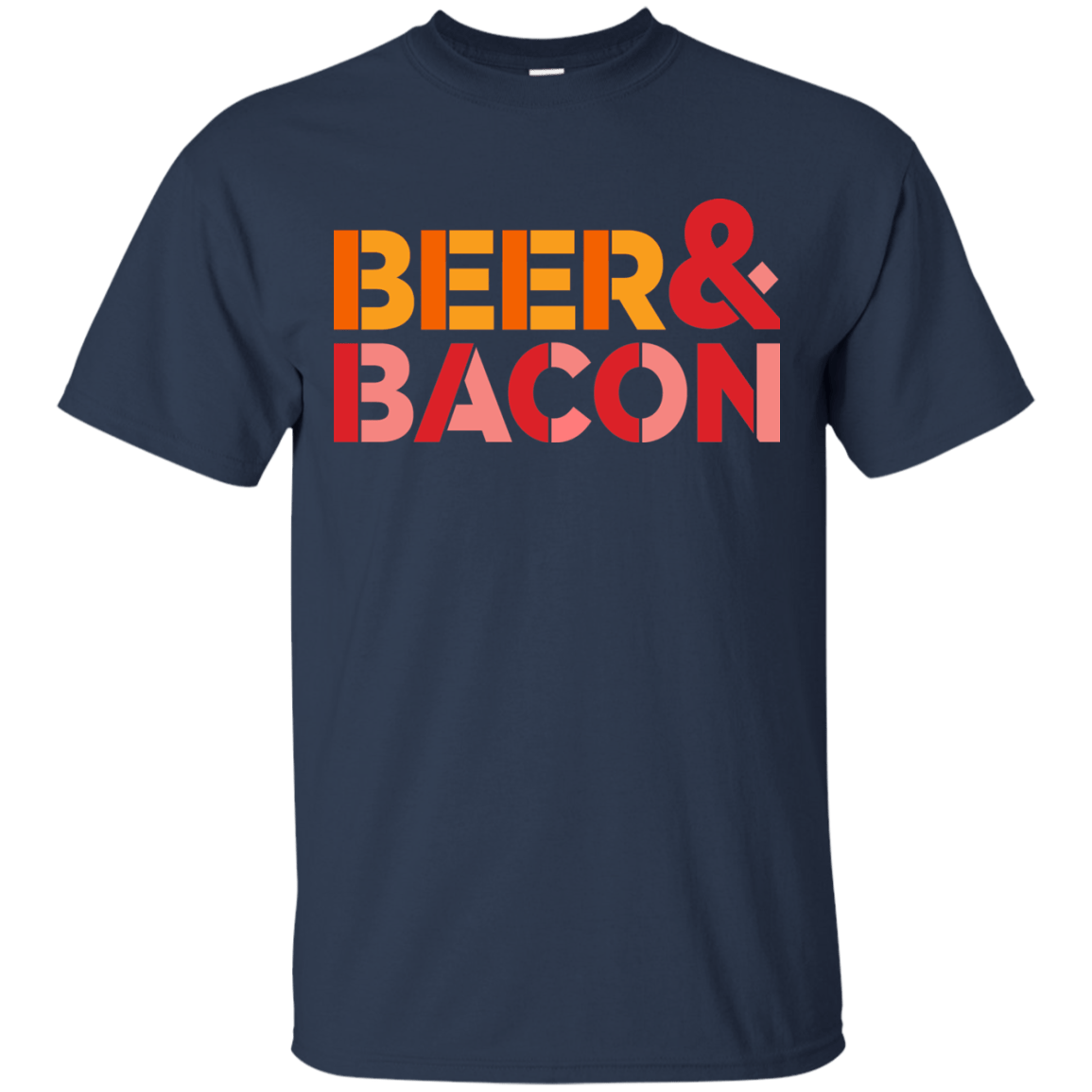 T-Shirts Navy / Small Beer And Bacon T-Shirt