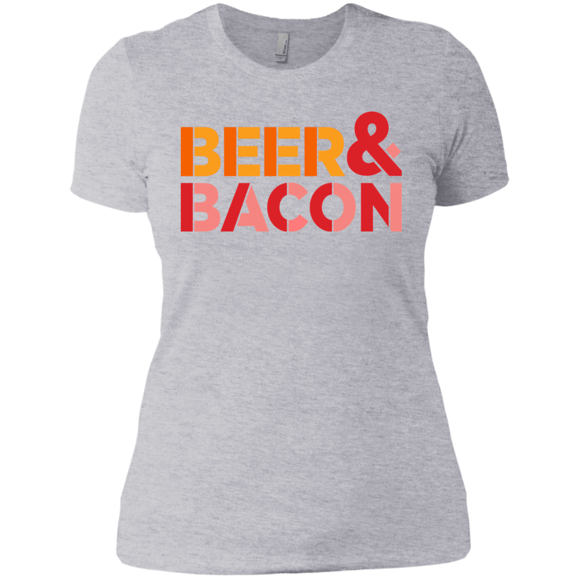 T-Shirts Heather Grey / X-Small Beer And Bacon Women's Premium T-Shirt