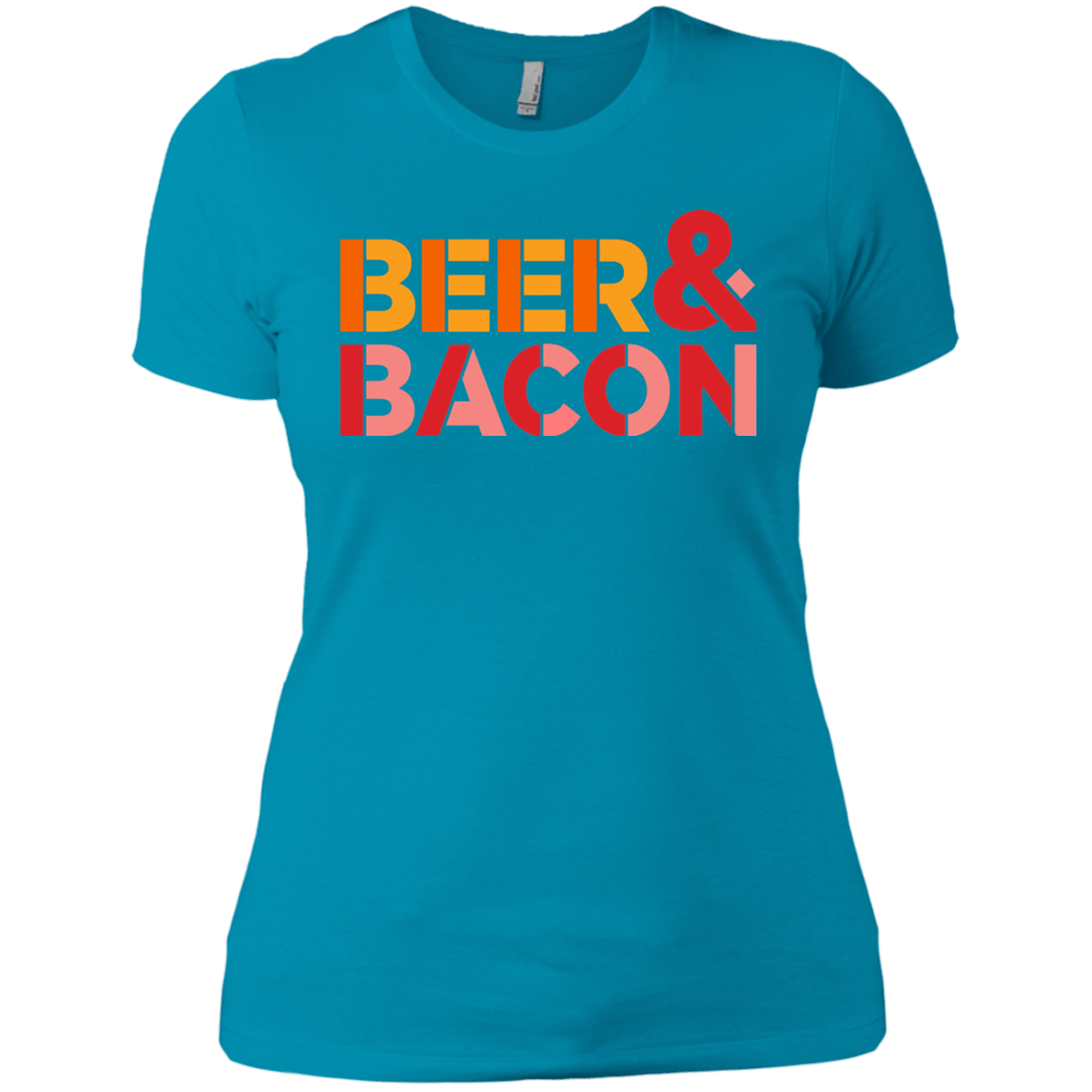 T-Shirts Turquoise / X-Small Beer And Bacon Women's Premium T-Shirt