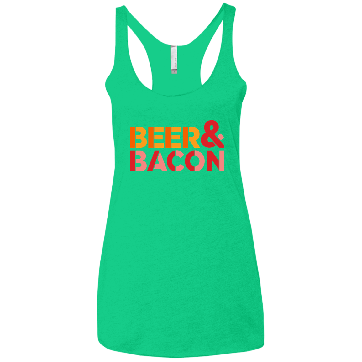 T-Shirts Envy / X-Small Beer And Bacon Women's Triblend Racerback Tank