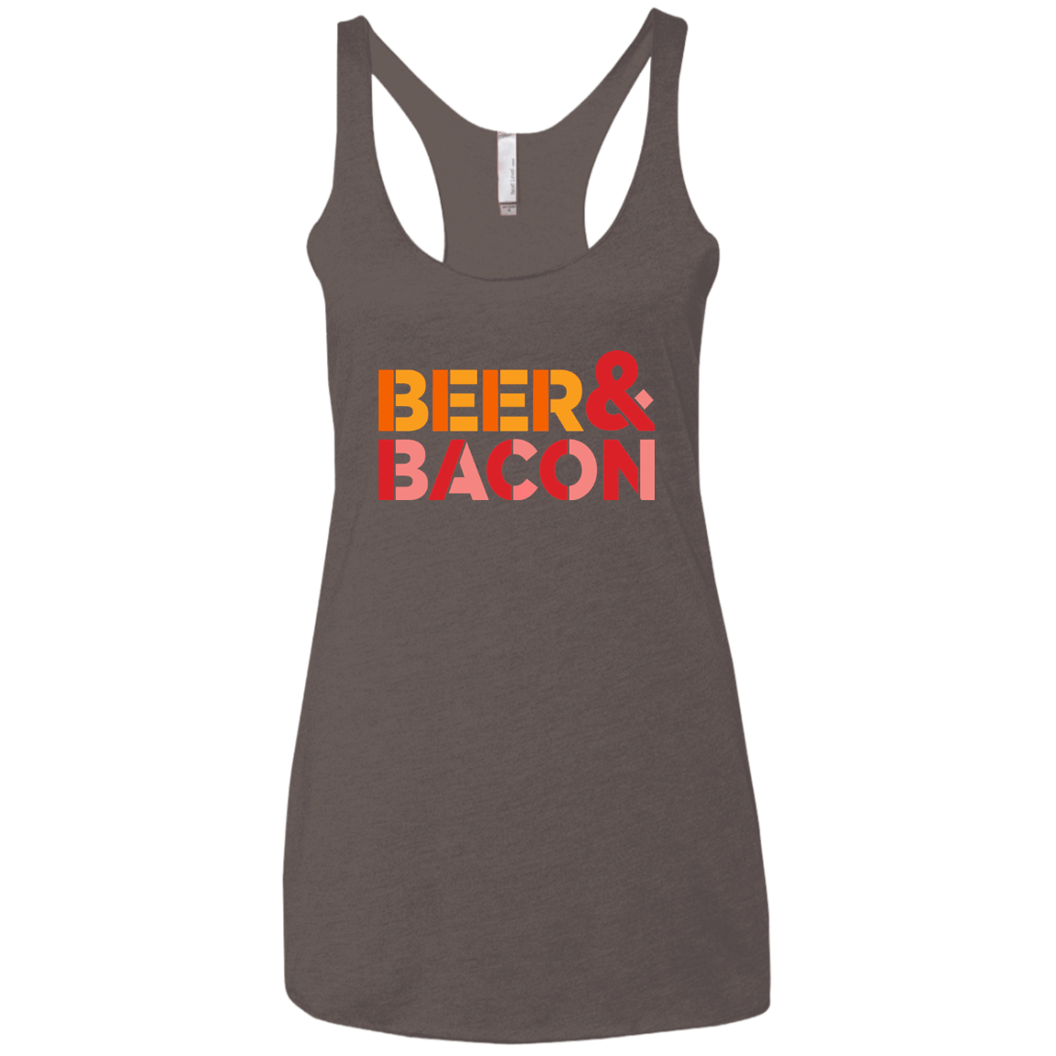 T-Shirts Macchiato / X-Small Beer And Bacon Women's Triblend Racerback Tank