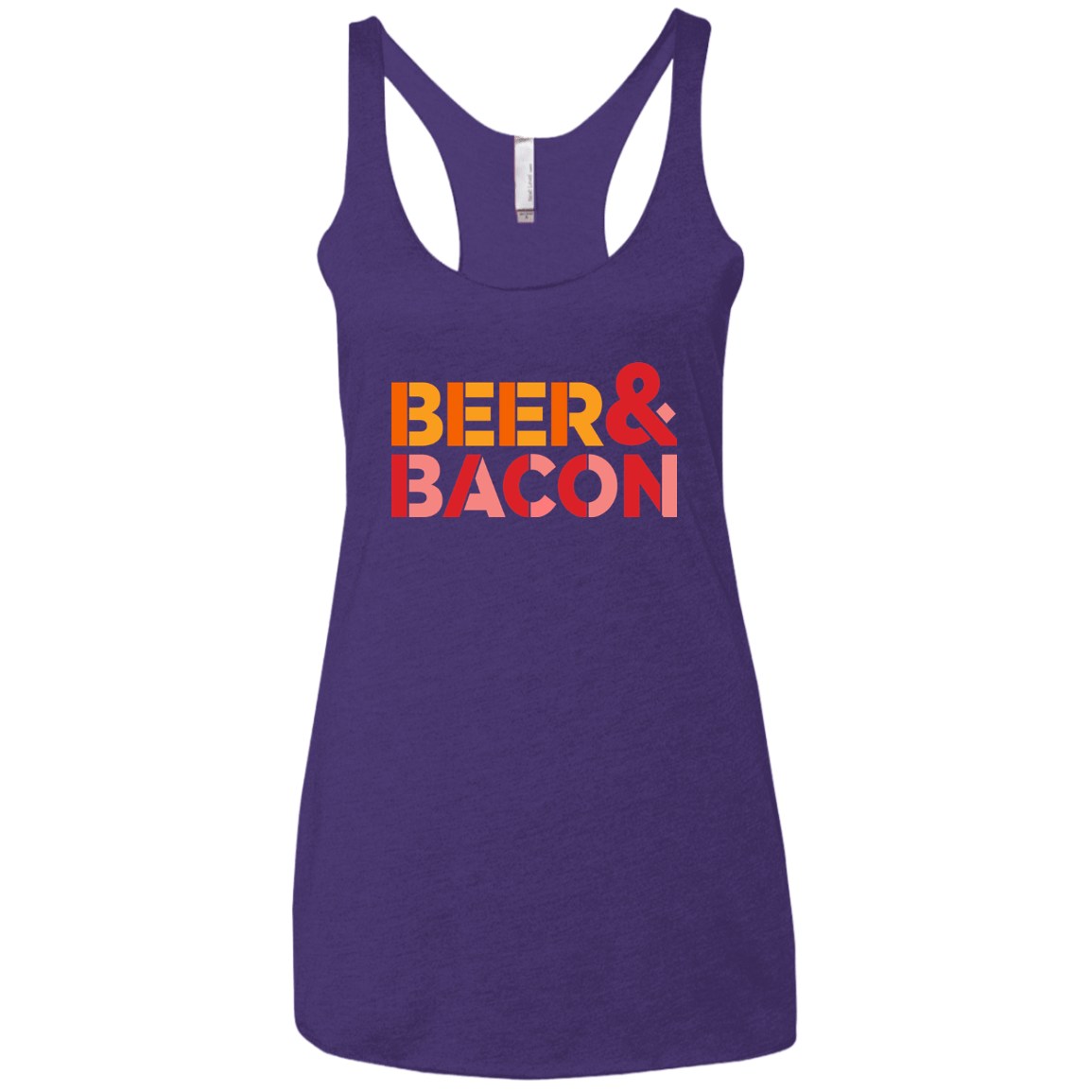 T-Shirts Purple Rush / X-Small Beer And Bacon Women's Triblend Racerback Tank
