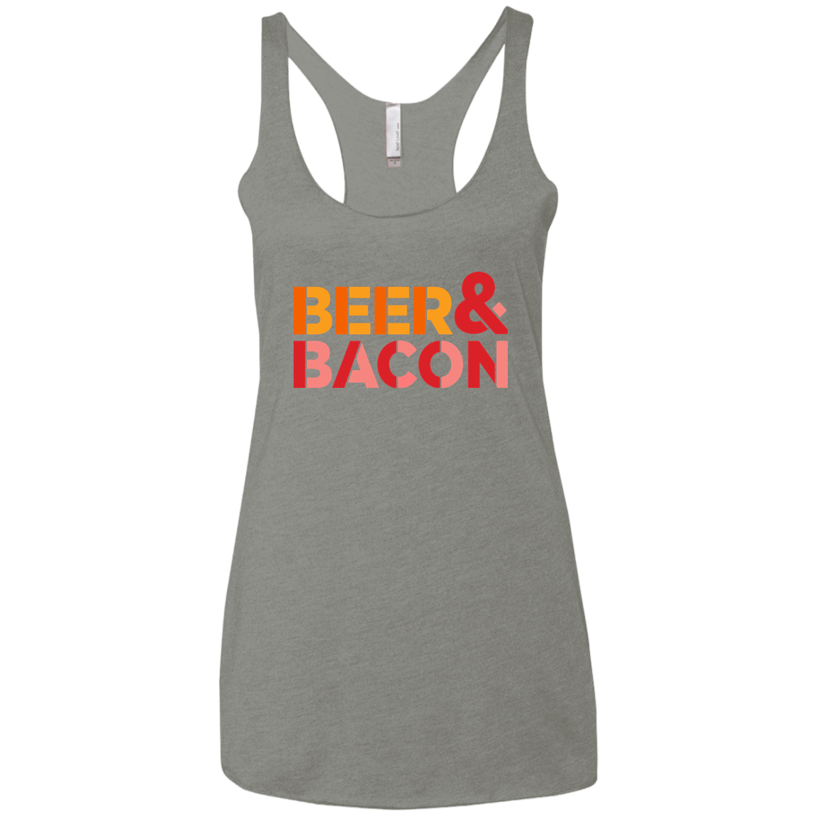 T-Shirts Venetian Grey / X-Small Beer And Bacon Women's Triblend Racerback Tank