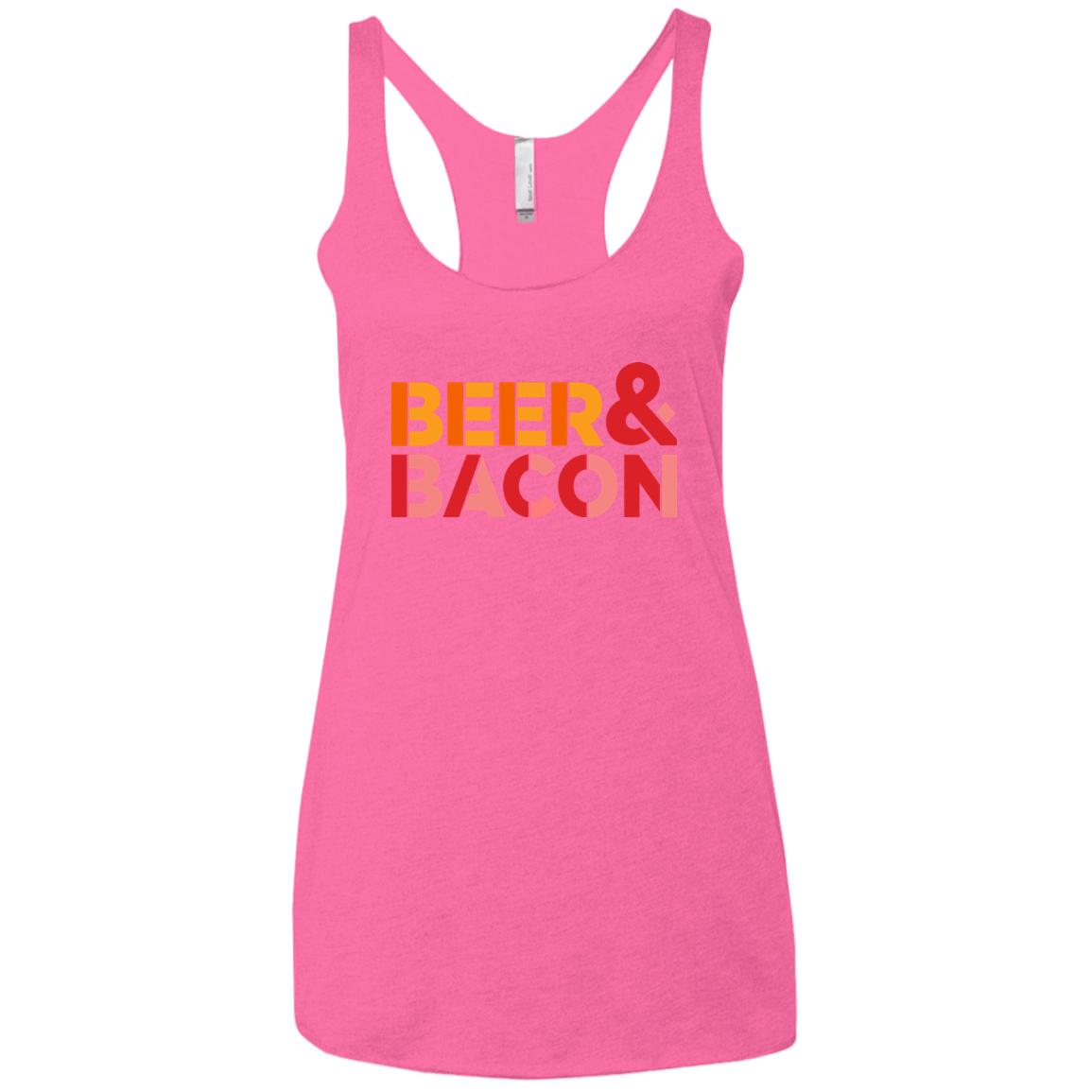 T-Shirts Vintage Pink / X-Small Beer And Bacon Women's Triblend Racerback Tank