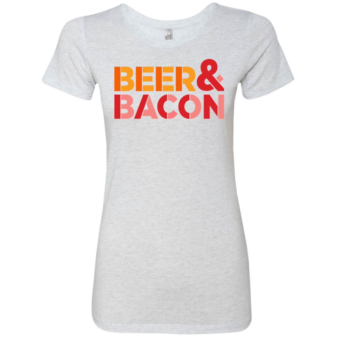 T-Shirts Heather White / Small Beer And Bacon Women's Triblend T-Shirt