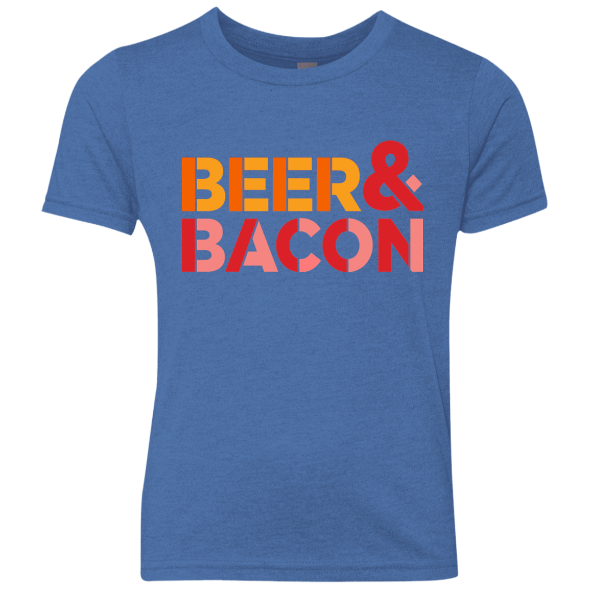 T-Shirts Vintage Royal / YXS Beer And Bacon Youth Triblend T-Shirt