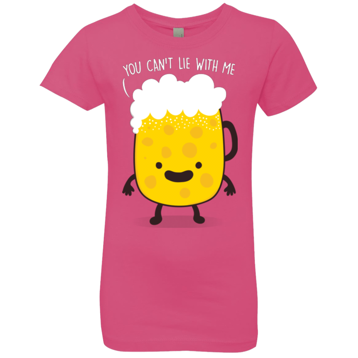 T-Shirts Hot Pink / YXS Beerfull Girls Premium T-Shirt