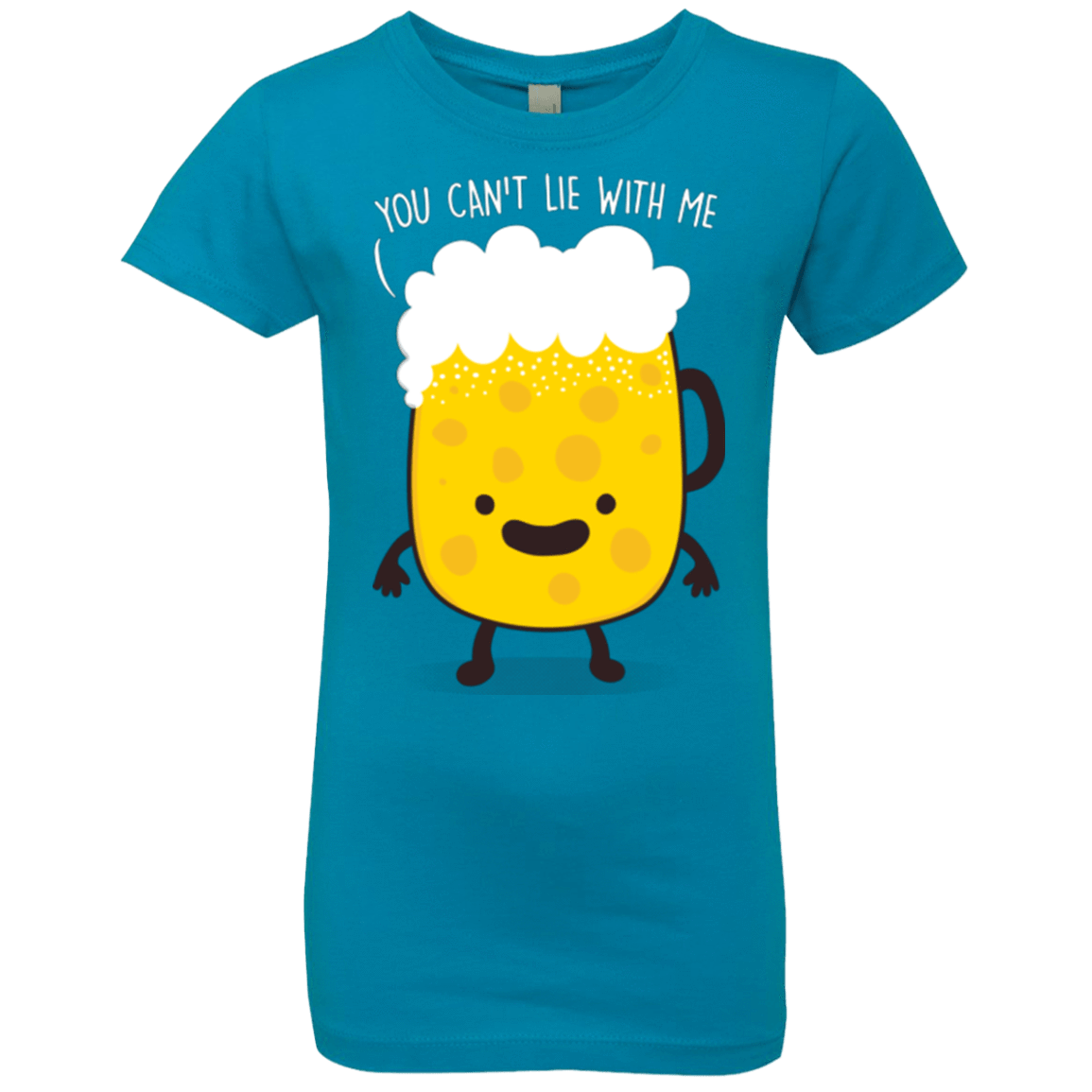 T-Shirts Turquoise / YXS Beerfull Girls Premium T-Shirt