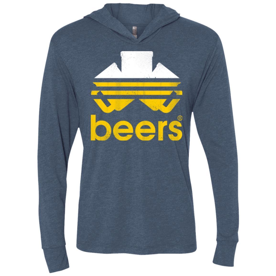 T-Shirts Indigo / X-Small Beers Triblend Long Sleeve Hoodie Tee